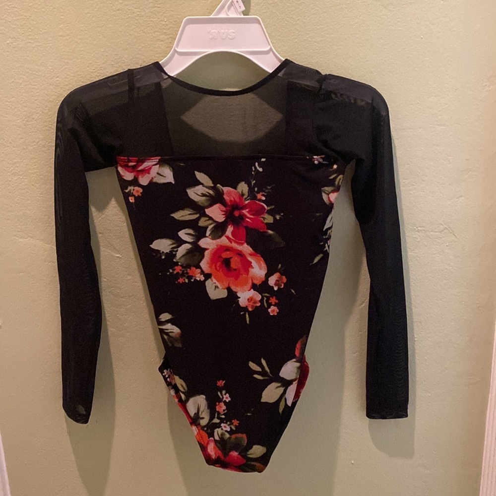 Ruby’s floral/black Leo by Five Dancewear